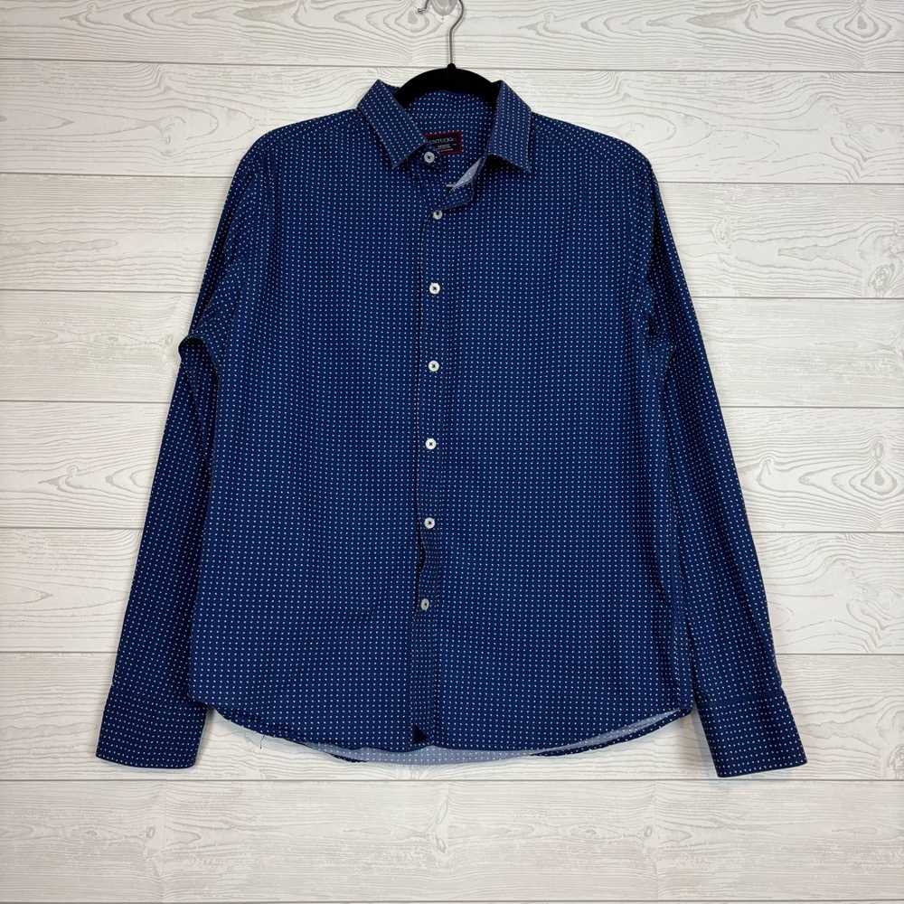 Men’s UNTUCKit Blue Long Sleeve Button Down Shirt Size Medium